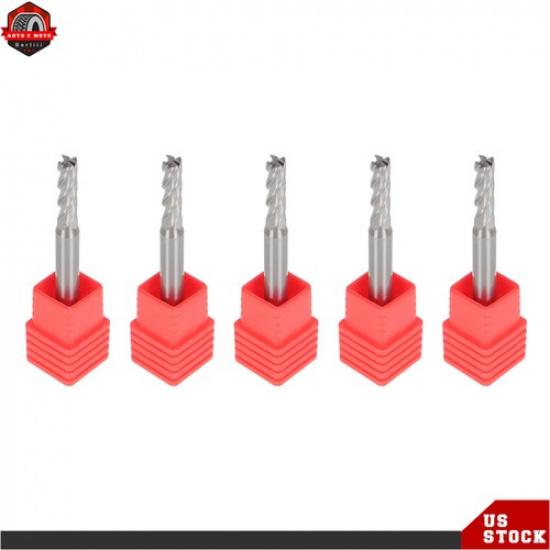 5Pack 5/32" 4 Flute 9/16" Length Of Cut 2" Overall Length Carbide End Mill New