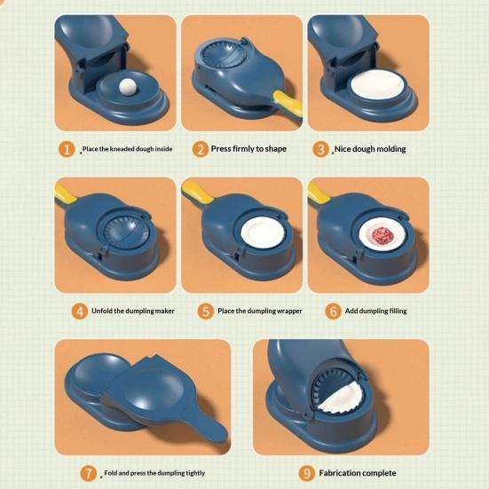 Dumpling Maker Handheld Dumpling Wrapper Press Tool Dumpling Roller And Press Easy To Use Kitchen Gadget for Homemade Dumplings