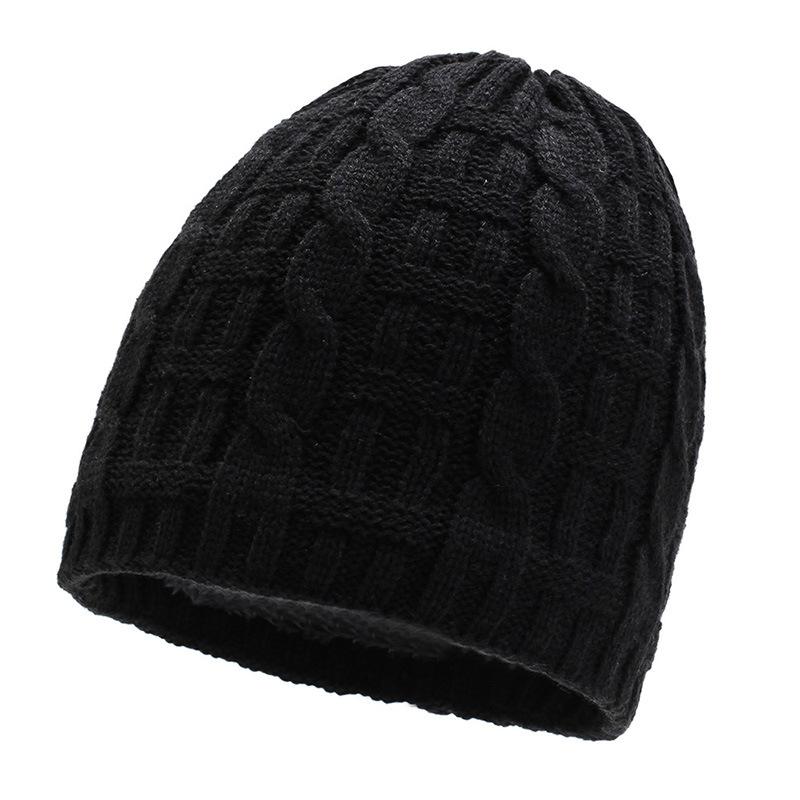 Outdoor Warm Woolen Cap Winter Velvet Ear Protection Cycling Knitted Cap