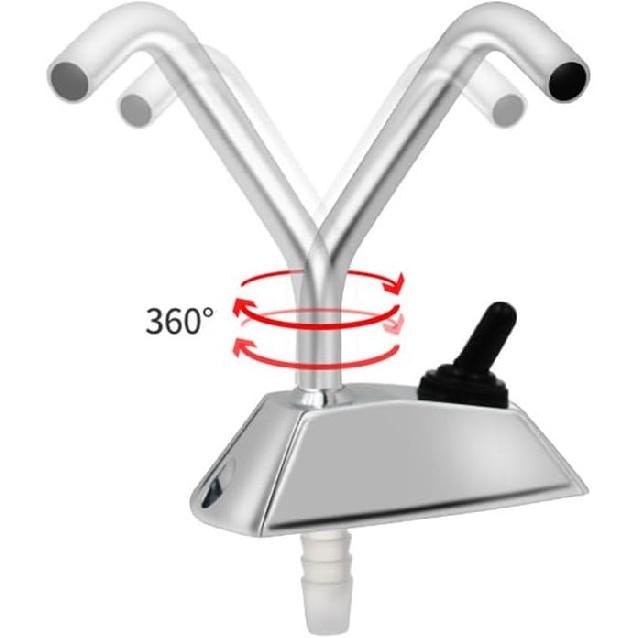 RV Electric Control Cold Water Sink Faucet 3/8" Tubing for Marine Home Caravan Yacht Boat Camping Chrome