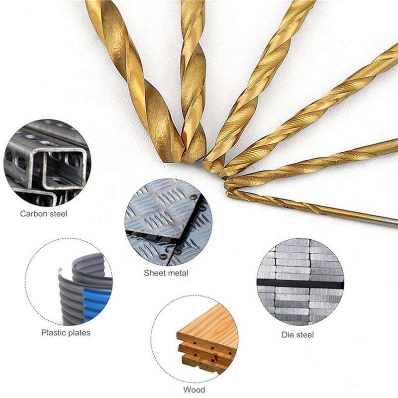 Fresh 480 Pcs Titanium Drill Bit Set HSS Drill Bits For Metal, Steel, Wood, Plastic, Copper, Aluminum Alloy, 1Mm To 3.5Mm