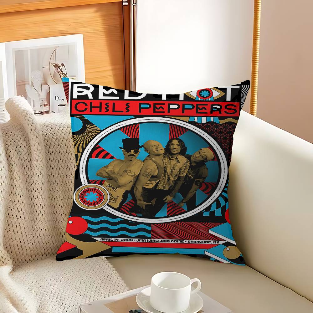 Rock Band Red Hot C-Chili P-Peppers Cushion Cover Polyester Sofa Cushions Decorative Throw Pillows Home Decoration Pillowcover