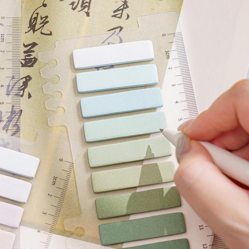 200Pcs Chinese Style Writable Sticky Notes Office Accessories Color Index Posted-It Notes Student Stationery Journaling Supplies