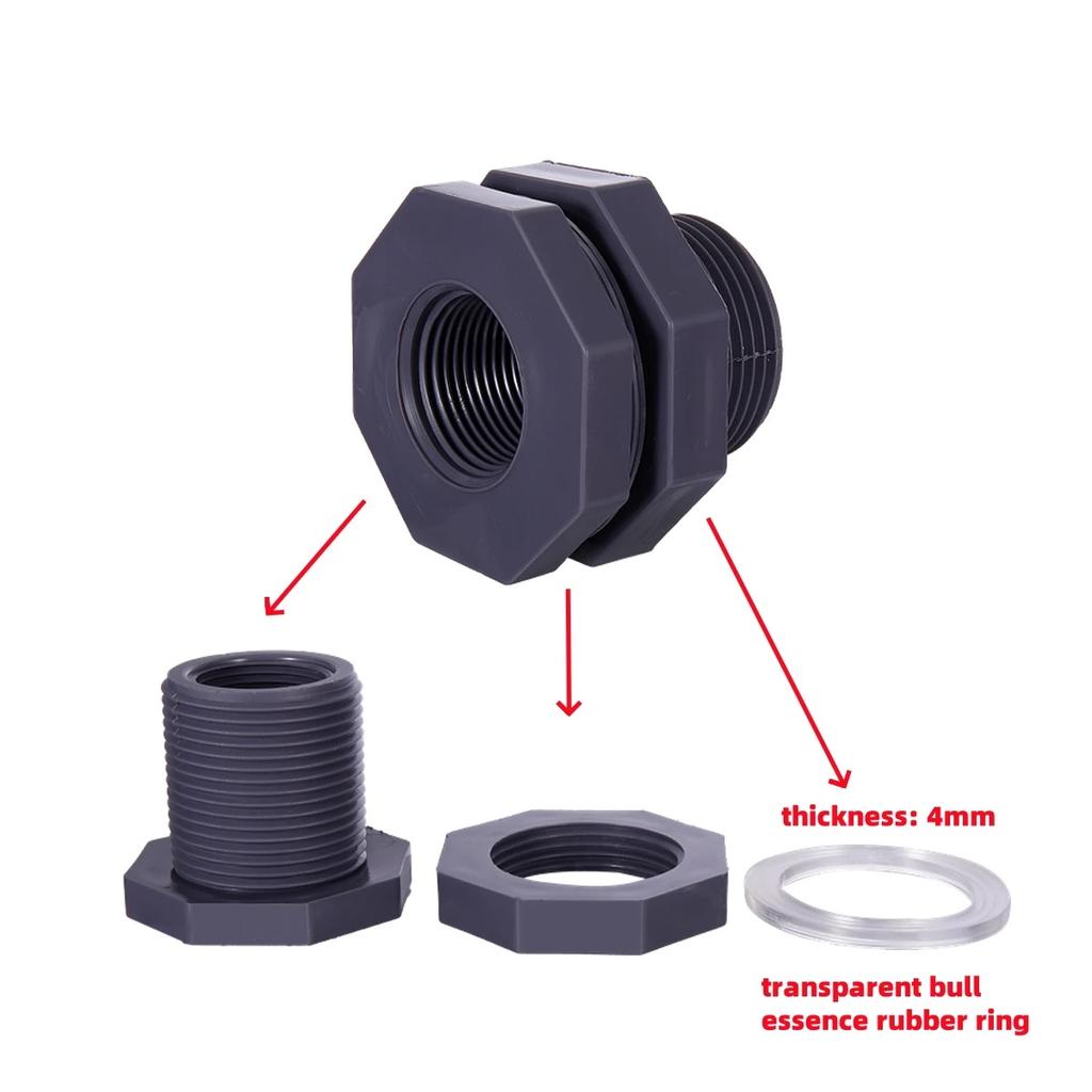 1/2" 3/4" 1" Female Thread Water Tank Joint With Seal Washer For Garden Irrigation Aquarium Fish Tank Adapter Water Barrel Joint