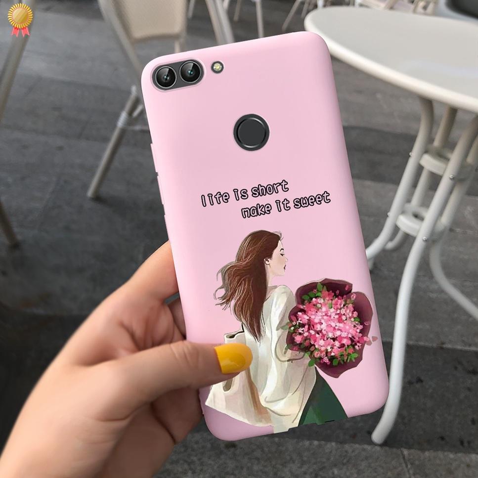 Für Huawei P Smart Hülle Niedliche Blume Schwarz Weiches TPU Silikon Bumper Hülle Für Huawei PSmart P Smart 2017 FIG-LX1 Handyhülle Funda