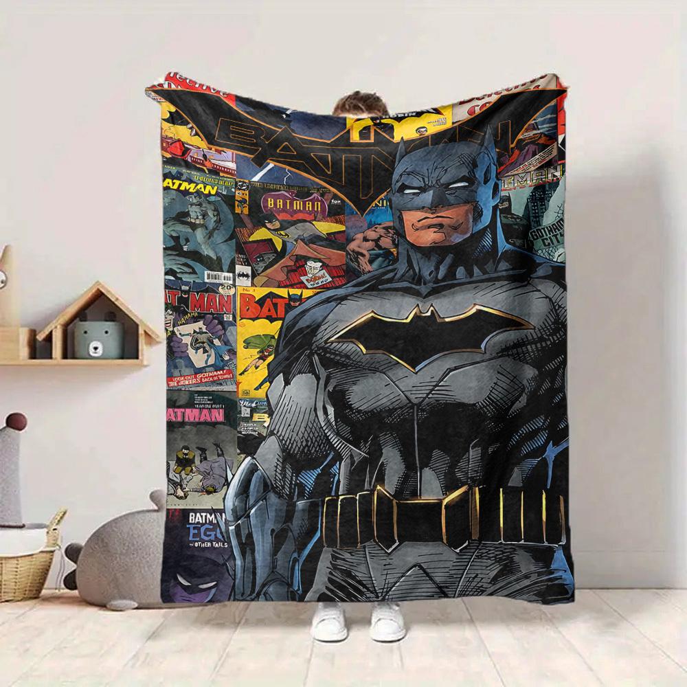 1pc Batman Comics Flannel Throw Blanket Lightweight Soft Warm All Season Blanket for Sofa, Bed, Travel,L1028085