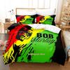 Singer Bob Marley Bedding Set Cartoon Anime Three-piece Set Adult Kid Bedroom Duvetcover Sets Cool Print Letto Matrimoniale