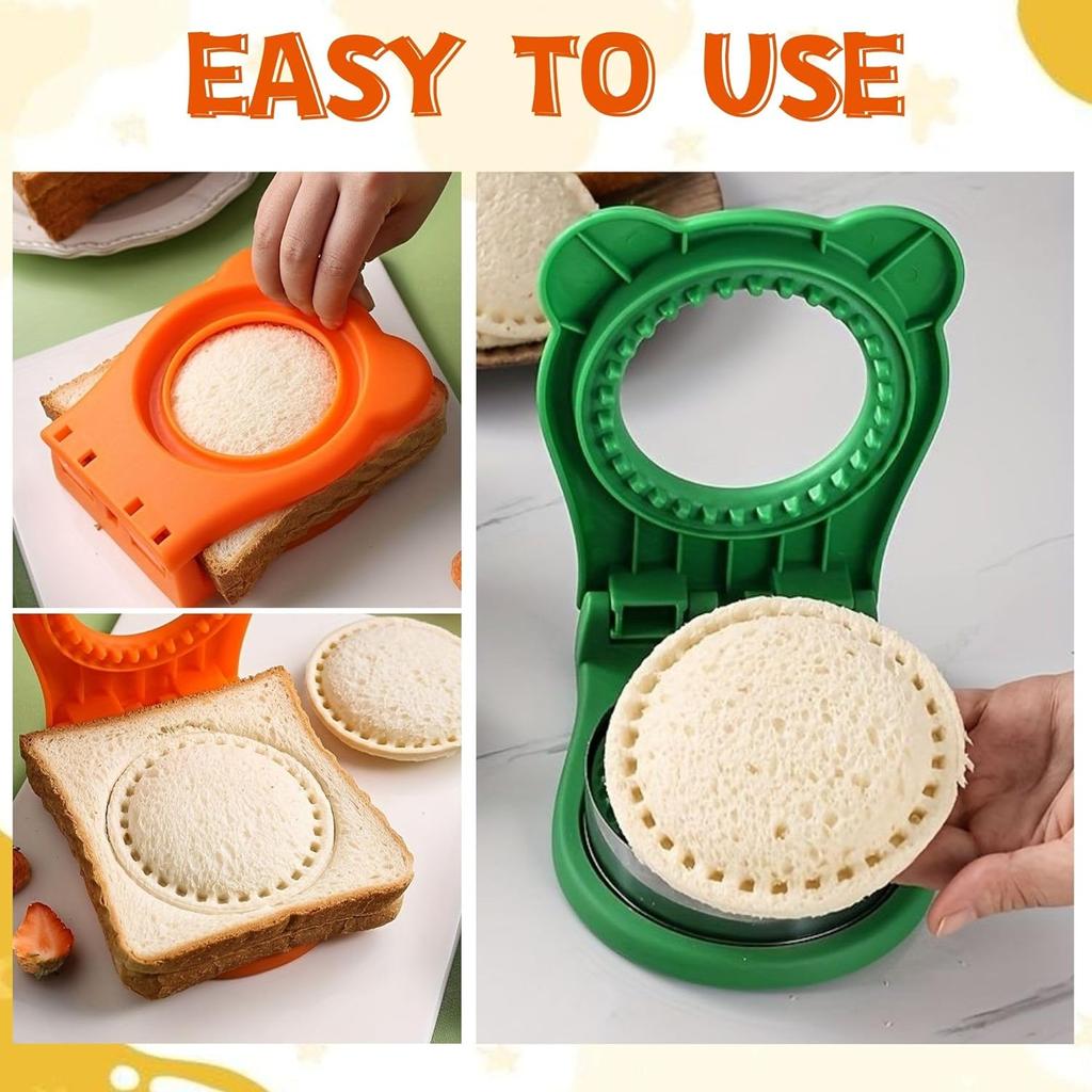 Sigillatore per sandwich, strumento fai da te per sandwich, ottimo per preparare panini per la colazione, strumento per la cottura di torte