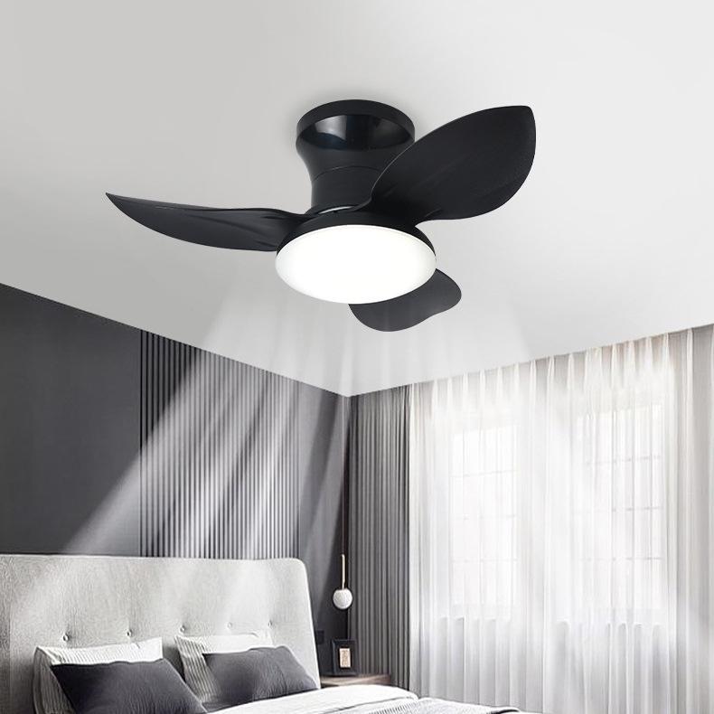 Nordic Style High-Wind Straight-Blade Ceiling Fan Light for Bedroom