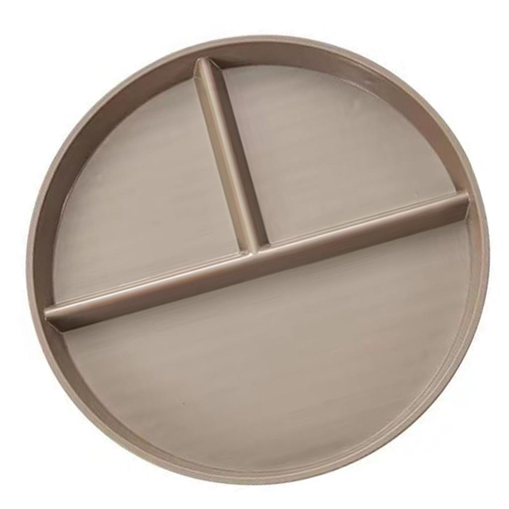 22cm Sectioned Dining Plate Kitchen Tablewares Plastic Texture Dinner Dishes Suitable for Microwave and Dishwasher Use