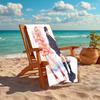 1pc Wednesday (7) Beach Towel, Comfortable and Thick, and Swimming/Bath/Picnic/Camping Towel, Suitable for Seaside Beaches