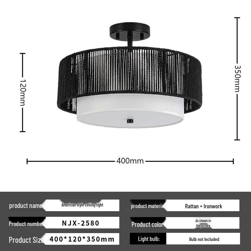 Modern Minimalist Hemp Rope Pendant Light for Bedroom, Study, and Tea Room