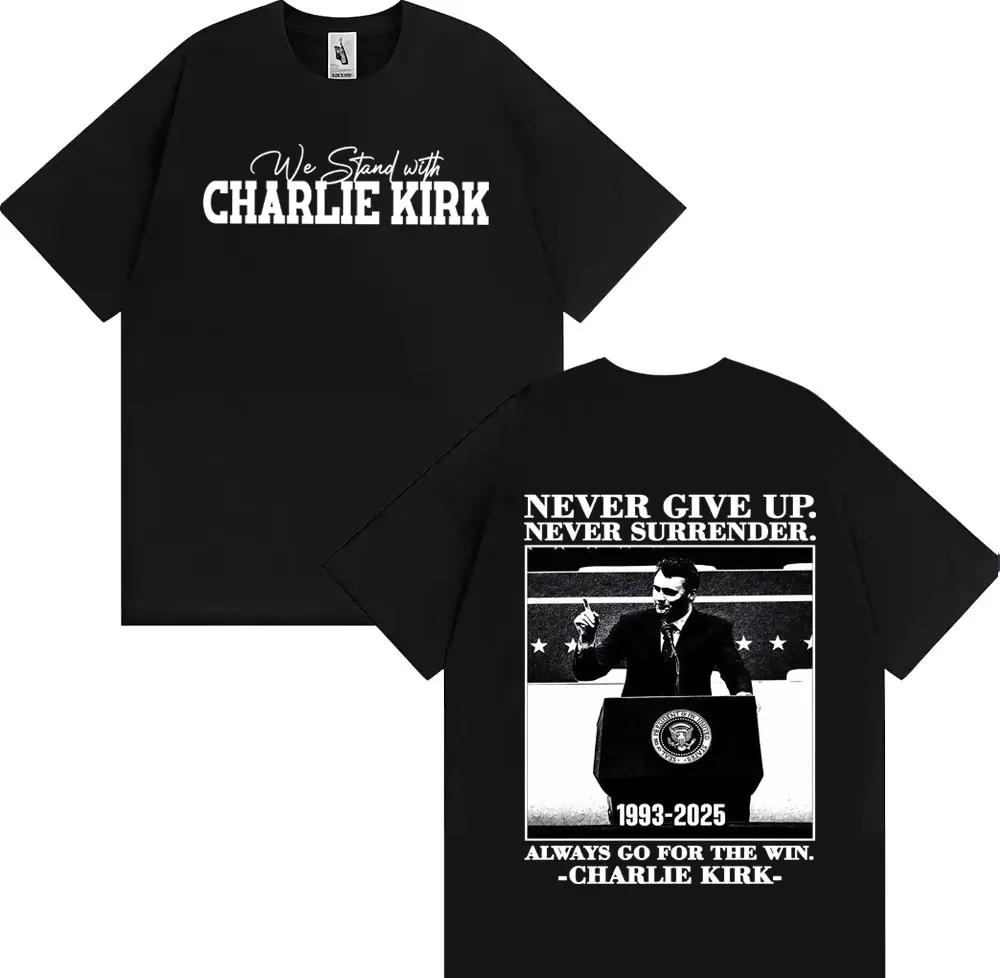 Prayers Up for Charlie Kirk Freedom T Shirt Unisexs Clothing Harajuku Y2k High Street Tshirts Unisex Casual Comfort Oversized Tshirt