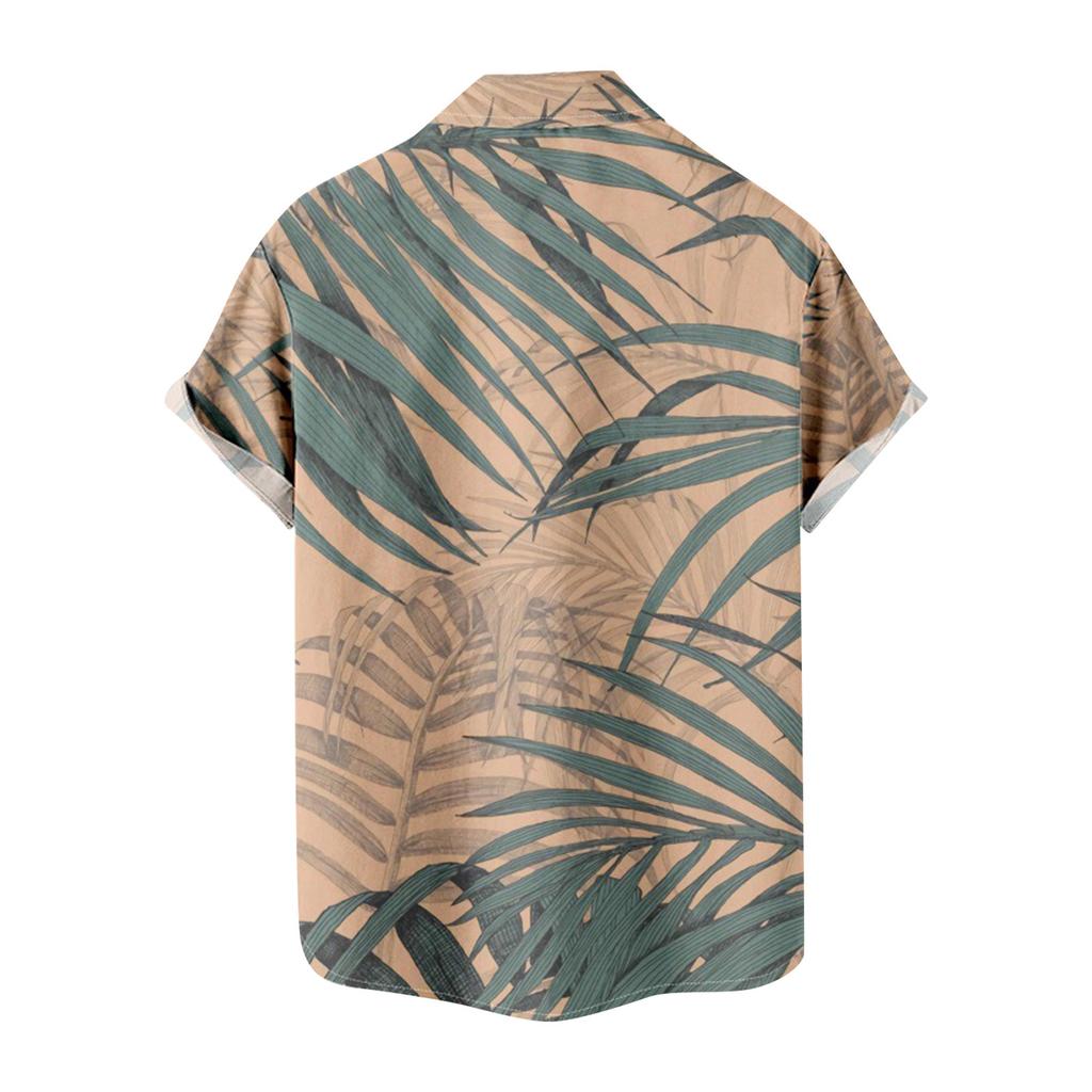 Pánská ležérní košile s klopou Beach Holiday Wear Módní košile Havajská košile s krátkým rukávem