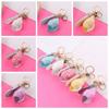 Candy Color Sea Beach Pendants Rhinestone Pearl Car Keyring Trendy Shell Conch Keychain  Summer