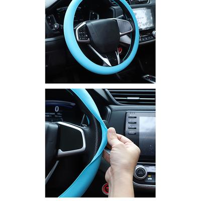 Car Universal Silicone Steering Wheel Cover Elastic Glove Cover Texture Soft