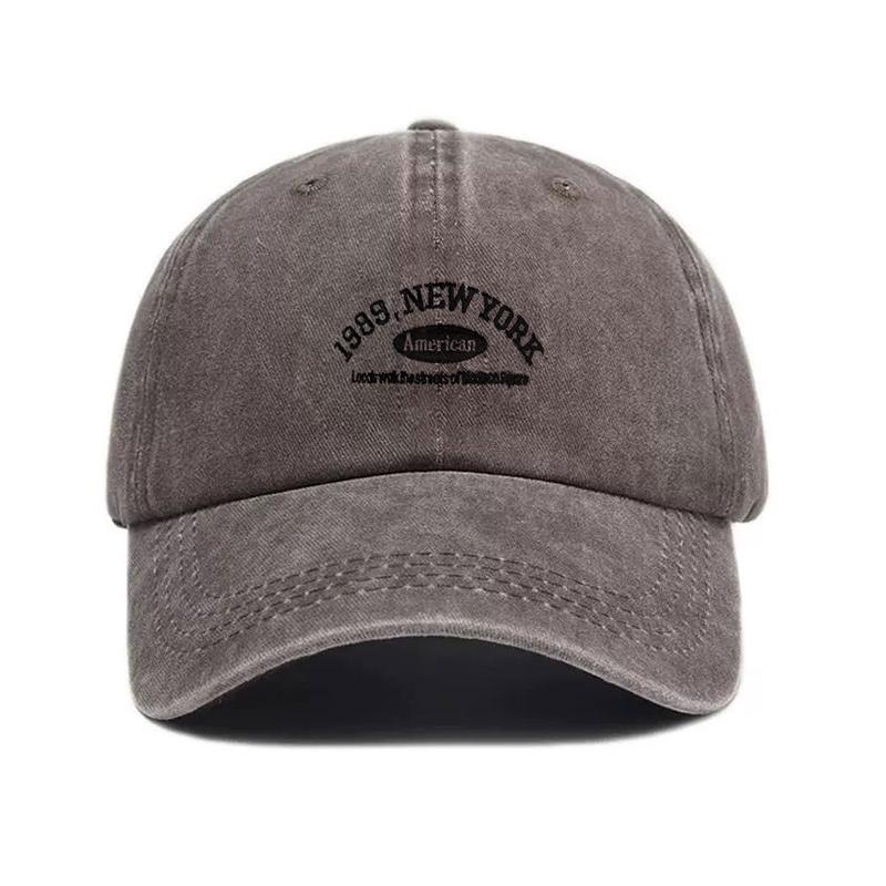 

Cotton Washed Baseball Cap Men Women Korean Retro Vintage Adjustable Dad Cap Letter Print Unisex Outdoor Fashion Streetwear Gift
