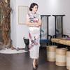 Qipao moale clasic antirid elegant cheongsam femei pentru spectacol de scenă