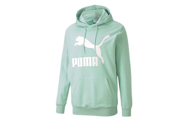 PUMA Sweatshirts Men s Verdant Green Hooded Moderate Regular 595907-32 XL
