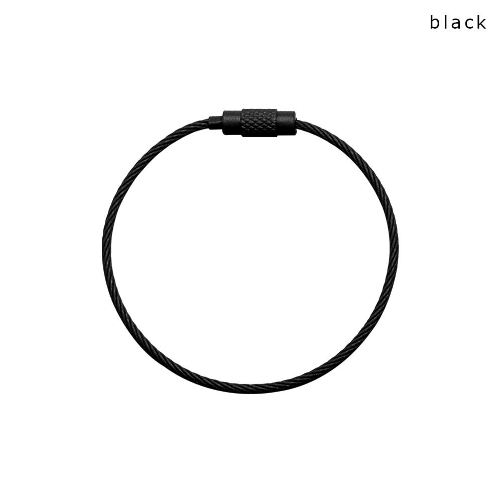 10pcs 1.5*150mm Holder Circle Loop Outdoor Camp Cable Wire Keychain Rope EDC Keyring Screw Lock