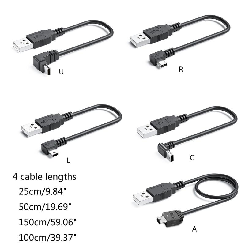 Universal USB To Mini USB Cord for Cameras, Smartphones and Other Devices Universal USB To Mini USB Charging Cable