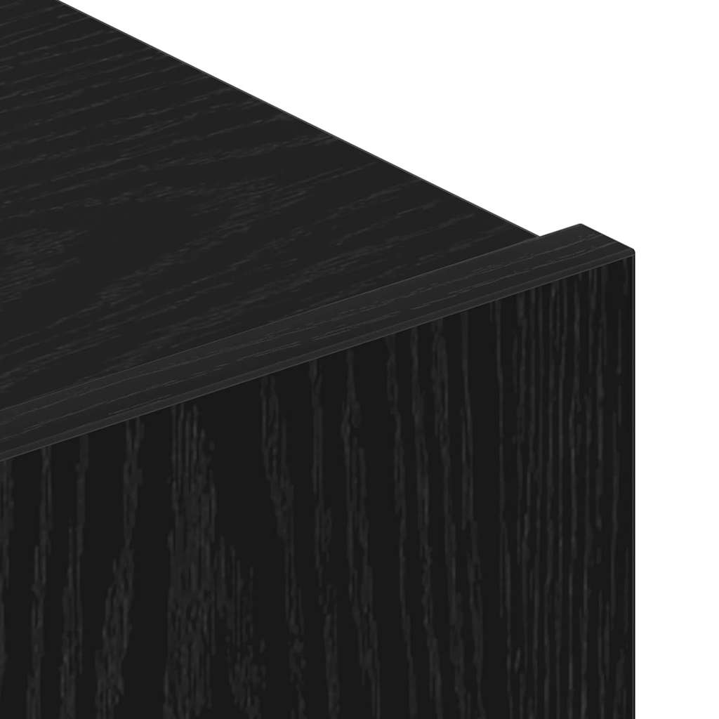 TV Cabinet Set 4 pcs Black Oak Effect Wood Based Material
