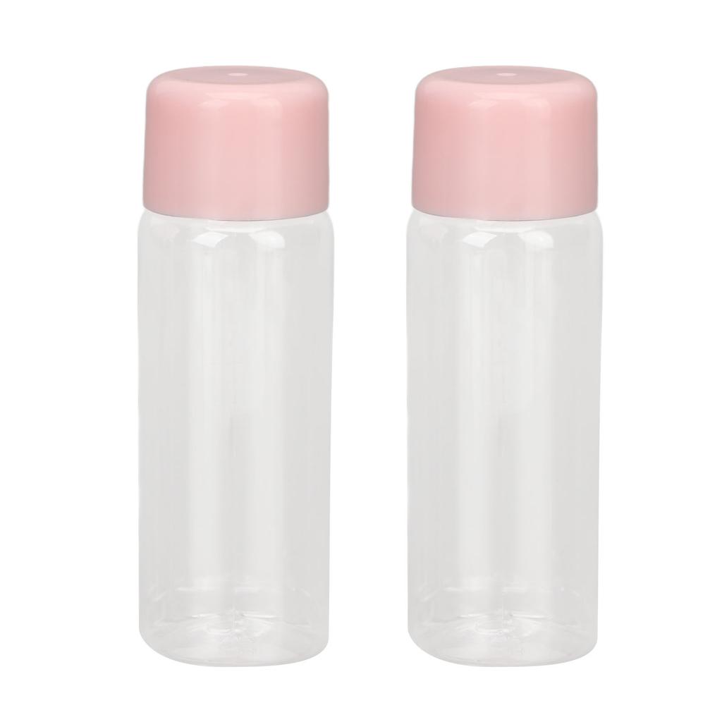 Travel Bottles Kit Clear Leakage Proof Empty Portable Toiletry Containers Set for Lotion Cream Shampoo Pink