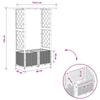Elevated Planter with Trellis and Hanging Roof Black 124.5 x 40 x 138 cm PP