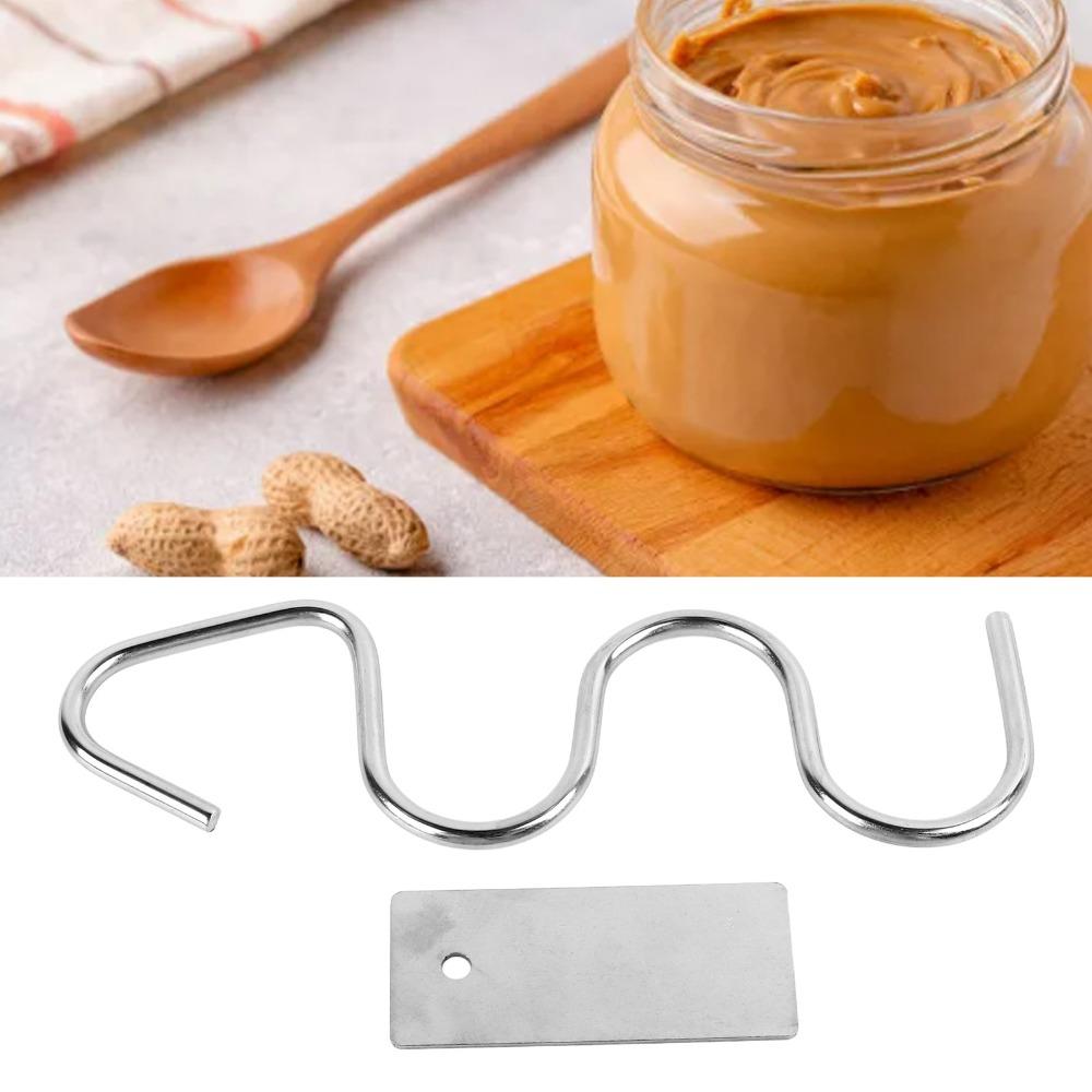 with Scraper Peanut Butter Stirrer Silver Butter Stirring Tool Nut Butter Mixer Breads Salads