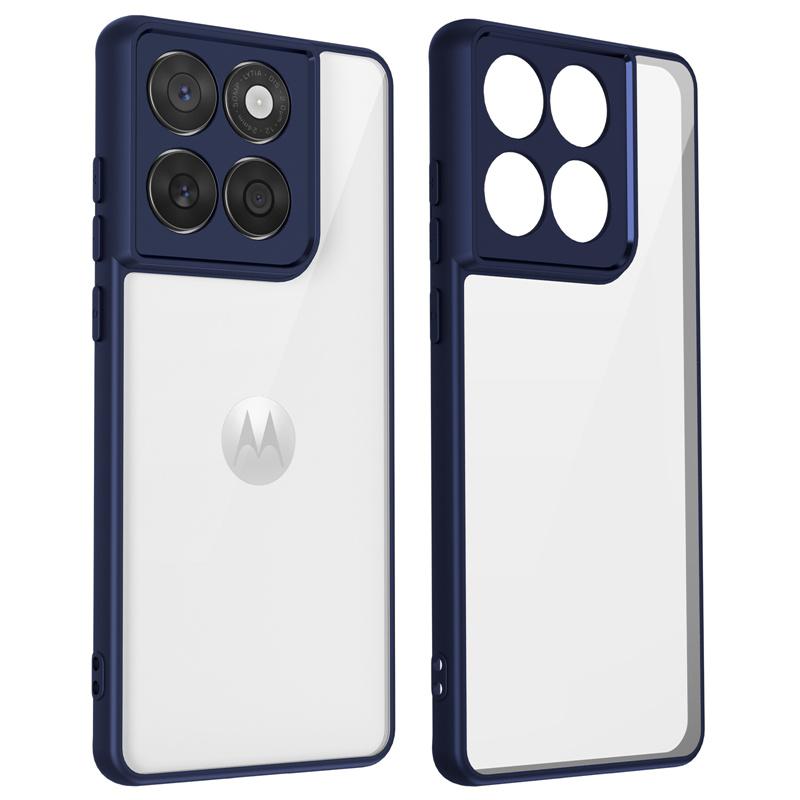 For Motorola Edge 60 Fusion XT2503-4 Case Plating Bumper Shockproof Clear Back Cover Hard Phone Case for Moto Edge 60 Fusion 5G