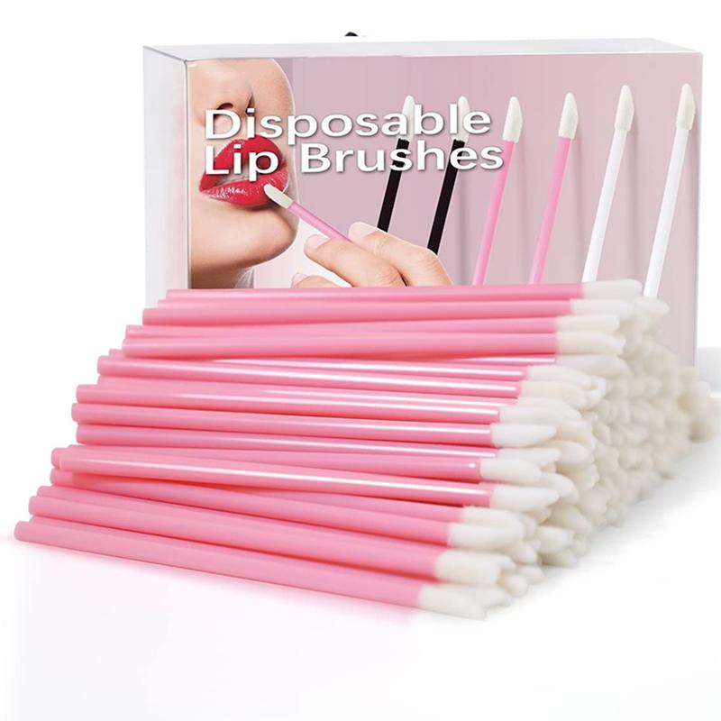 Manufacturer Supplier Cotton Cleaning Lip Brush Disposable Portable Crystal Color Fashion Professional Lip Applicator