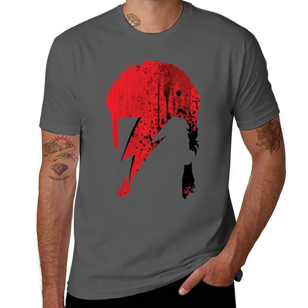 ROCK ART 80s music 70s music watercolor red TShirt Christmas Casual Tee Shirt