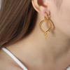 Exquisite Temperament Hollow Snake Earrings Titanium Steel 18K Gold Non-Fading Versatile Niche Earrings Jewelry