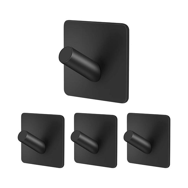 4 Pack Bathroom Kitchen Towel Hooks Waterproof Stainless Steel Heavy Duty Adhesive Hook