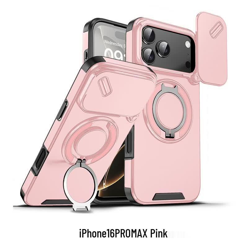 CAXITON Magnetic Ring Holder Phone Case with Camera Protector