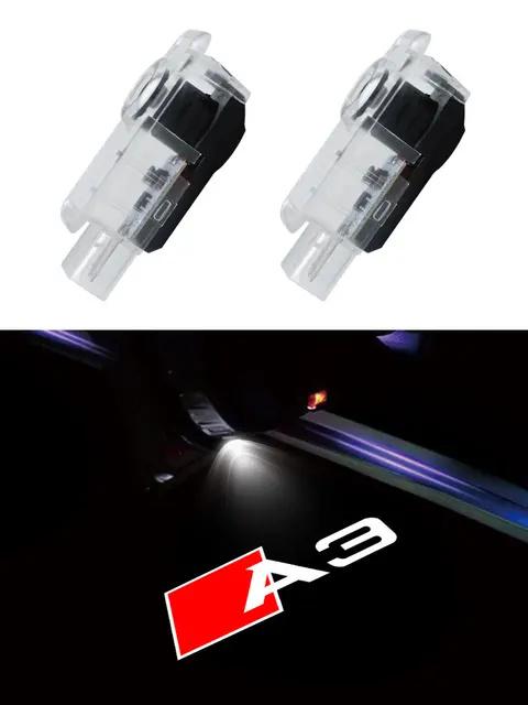 2Pcs Led Car Door Welcome Lights For 4dnvc A1 A3 8P 8V A4 A5 A6 A7 A8 Q3 Q5 Q7 Q8 Sline TT Projector Ghost Shadow Lamp dnvc4