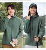 Men's Windproof Hooded Rain Jacket - Easy Care, Wrinkle Resistant, Durable Autumn Sport Outerwear
