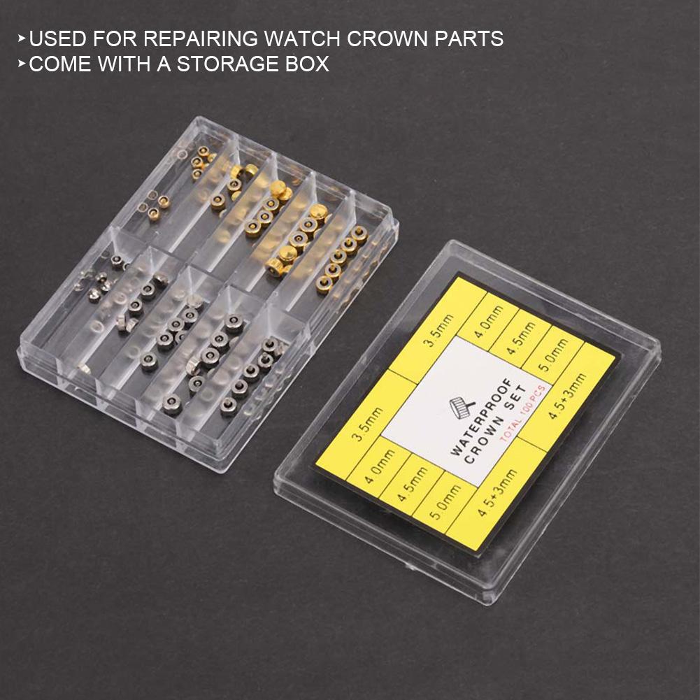 Copper Assorted Watch Crown Parts Accessories Watch Repair Replacement Tool
