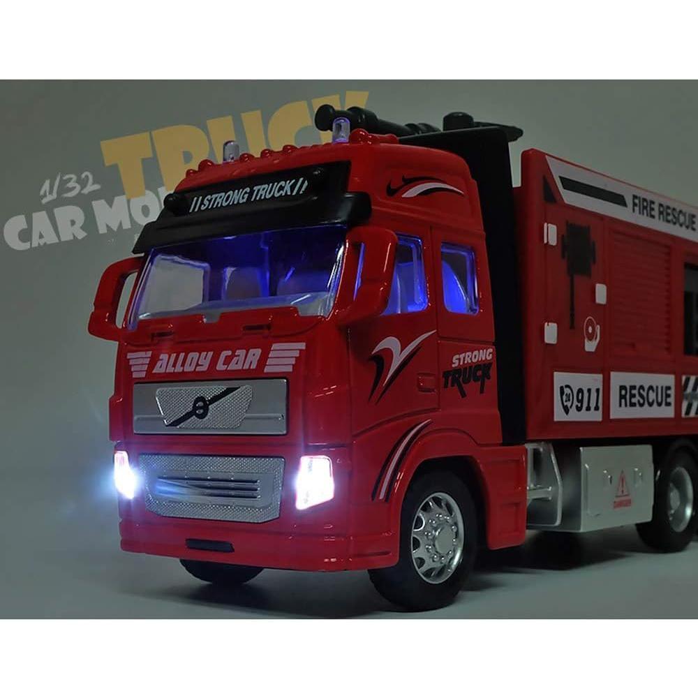 1/32 Alloy Water Tanker Model Simulation Fire Transport Vehicle Pull Back Car Inertia Toy Car Metal Children Toy Car