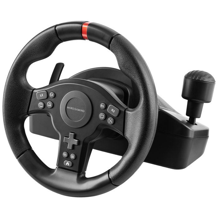 Volant SimRacing DriveSense PC Mars Gaming MWH-RSXONE Pédalier XL Avec Repose-pieds |PS3|PS4|Xbox One|SeriesX-S|Switch Noir