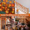 10 LED Maple Leaf String Lights Thanksgiving Decorations Battery Powered Fairy Lights with Pumpkin For Home Outdoor Fall Decor