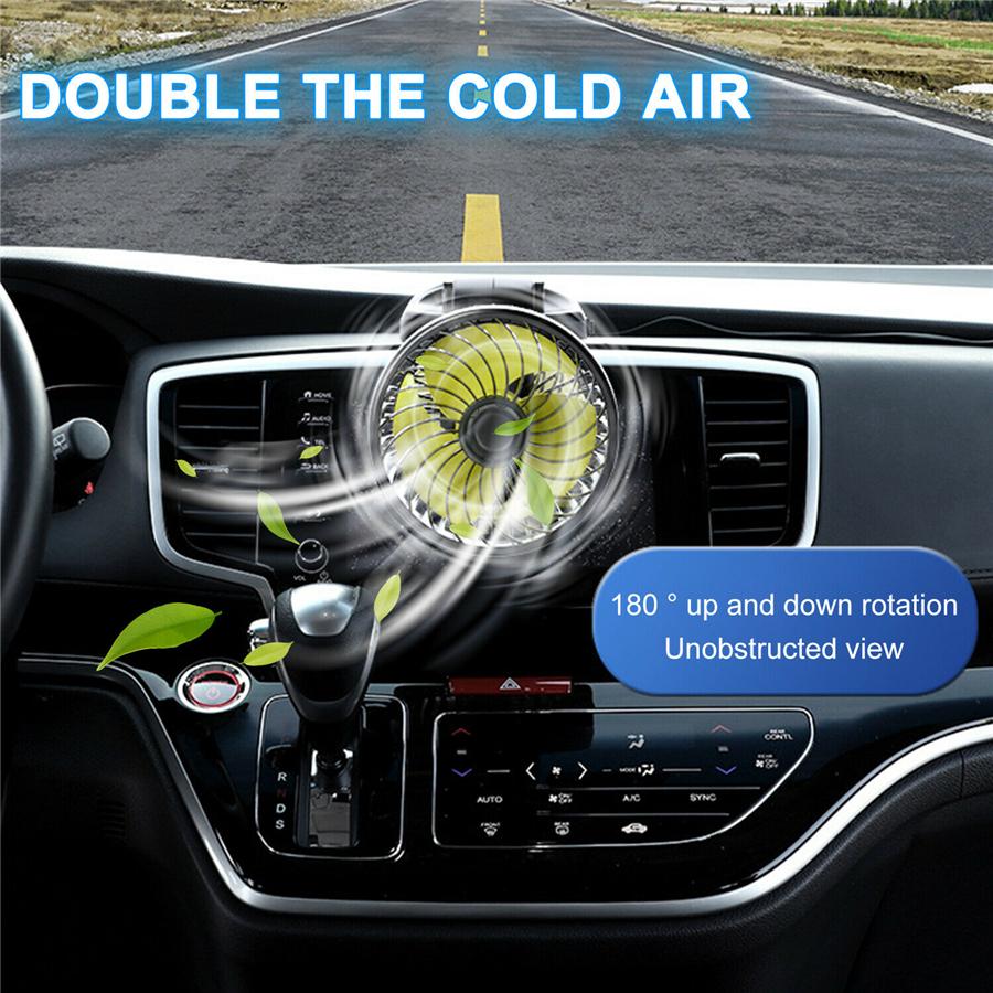 360 Degree Rotatable 12V Universal Car Interior Cooling Fan w/Cigarette Lighter