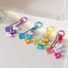 1PC Keychain Candy Color Key Ring Friendship Gift Heart-shaped Backpack Accessories Phone Pendant