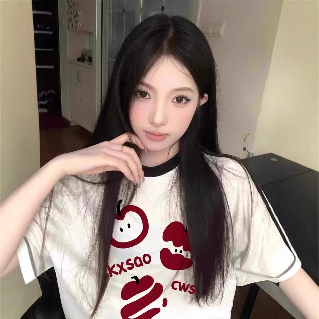 

Women s Summer 2025 Design: American Three-Stripe Short-Sleeve T-Shirt - Loose, Lazy Style Half-Sleeve Top for Students. XL [High Quality] серый/белый