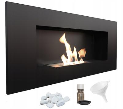 Nástenný bioetanolový krb DELTA2 TÜV čierny set