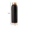 1 Litre Black 100% Pure Copper BPA Free Leakproof Copper Bottle for Home, School & Office