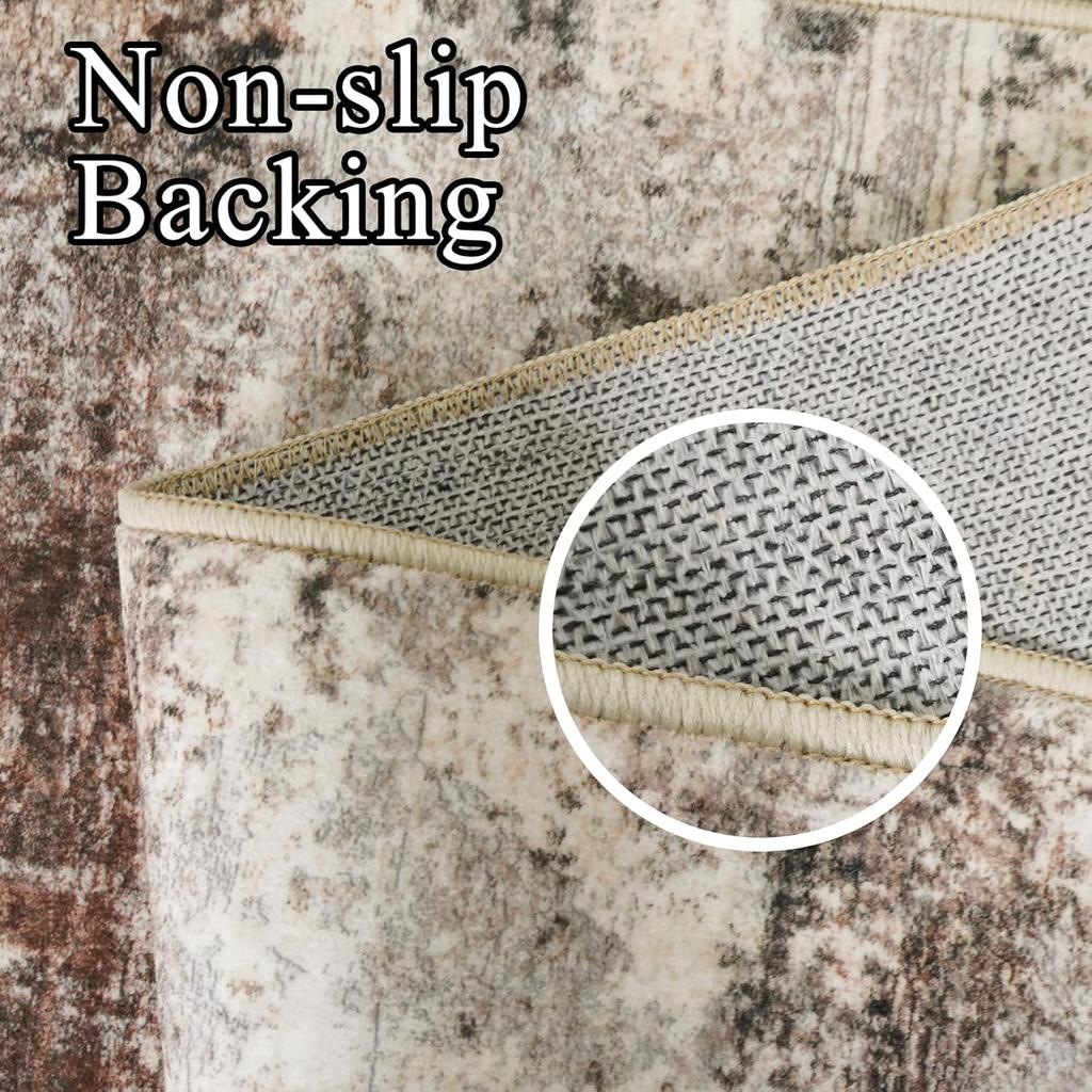 Marokkanischer Läuferteppich - Waschmaschinenfest & Faltbar Flurteppich, Küchen- & Schlafzimmermatte Heimdekoration