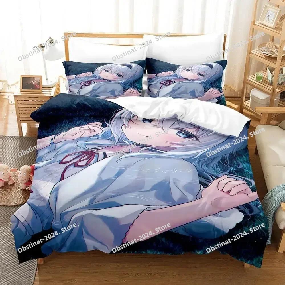 Kawaii Anime The Ryuo's Work Is Never Done Bedding Set Single Twin Full Queen King Size Bed Set Adult Kid Bedroom Duvetcover Set