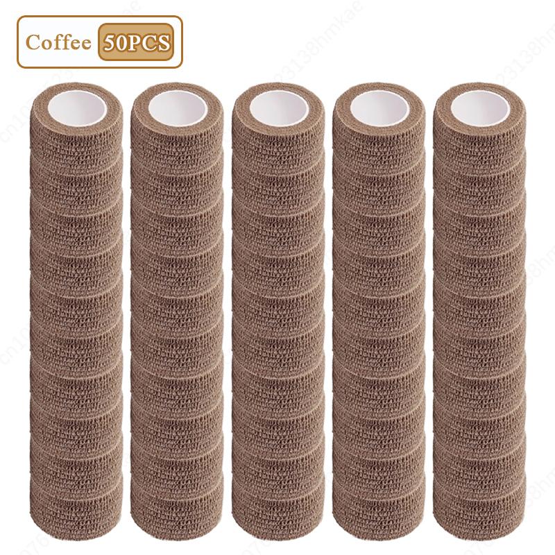 1/5/10/30/50PCS Self-adhesive Bandage Flexible Stretch Sports Elastic Tape for Sprains and Swelling Finger Protection Bandage