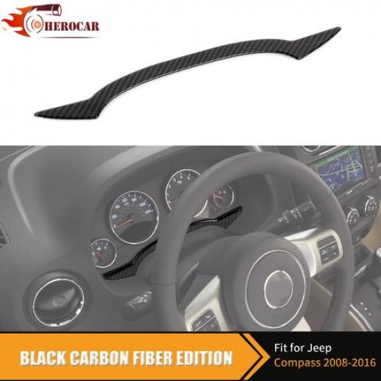 Carbon Fiber Dash Meter trument Box Cover For Jeep Compass Patriot 2008-2016